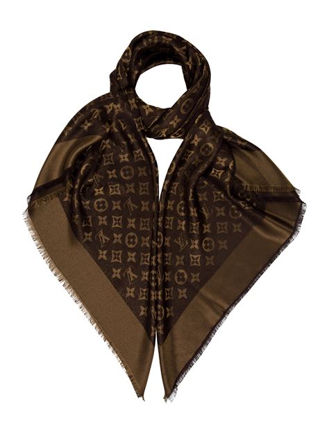 louis vuitton monogram shine shawl price|louis Vuitton Monogram silk scarf.